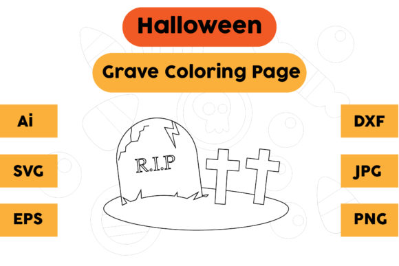 A Practical Review of the Grave Halloween Coloring Page Design