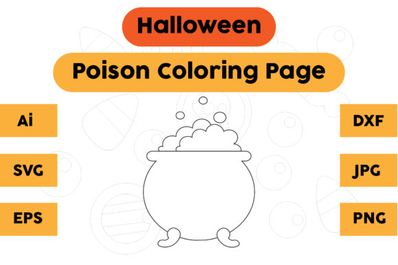 A Professional Publisher's Review: Halloween Coloring Page Poison 01 Graphics