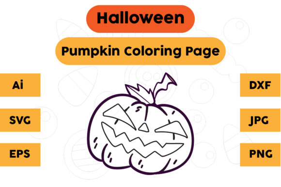 A Pumpkin Graphics Asset for Seasonal Coloring Pages & Editorial Use