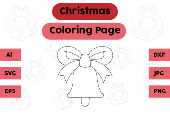 Christmas Coloring Page - Bell 02: A Versatile Graphics Asset