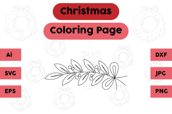 Christmas Coloring Page - Decoration 13: A Versatile Graphics Asset