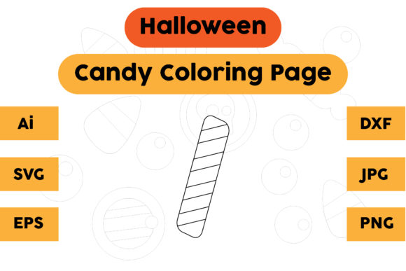 Halloween Candy Graphics for Brand & Coloring Pages