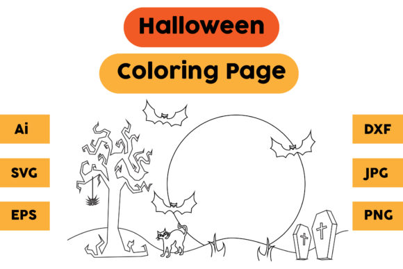 Halloween Coloring Page 04: A Perfect Graphic for Creative Publishers