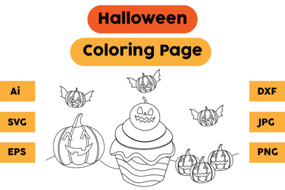 Halloween Coloring Page 07: A Versatile Graphics Asset