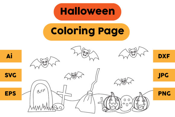 Halloween Coloring Page 24: A Versatile Graphics Asset