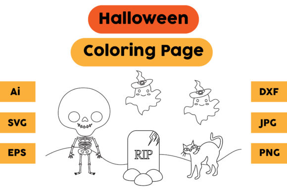 Halloween Coloring Page 41: A Creative Graphics Asset