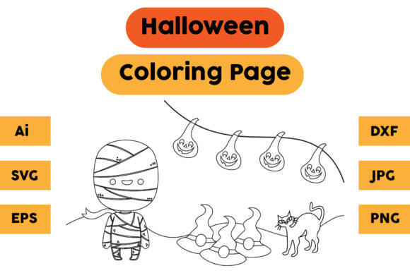 Halloween Coloring Page 47: A Creative Graphics Asset