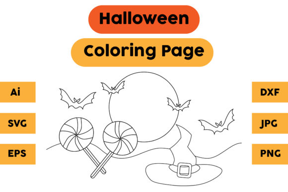 Halloween Coloring Page 66: A Versatile Graphics Asset