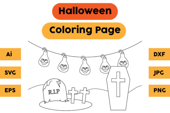 Halloween Coloring Page 67: A Creative Graphics Asset