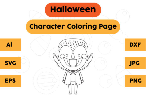 Halloween Coloring Page - Character 02: A Graphics Gem for Creative Projects