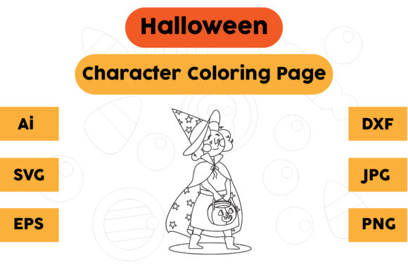 Halloween Coloring Page - Character 23: A Graphics Gem for Creative Marketers