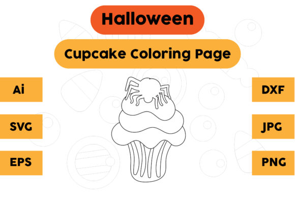 Halloween Coloring Page Cupcake 08: A Crafting Asset Review