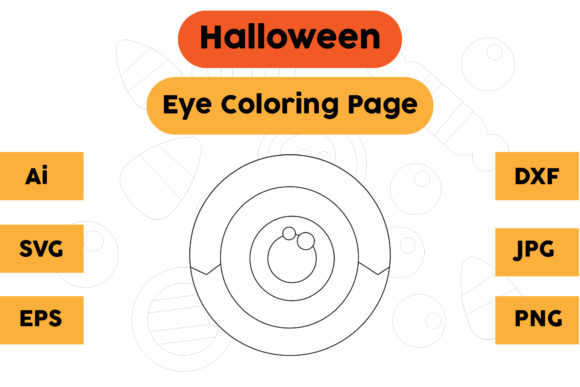 Halloween Coloring Page Graphics for Editorial & Web Design